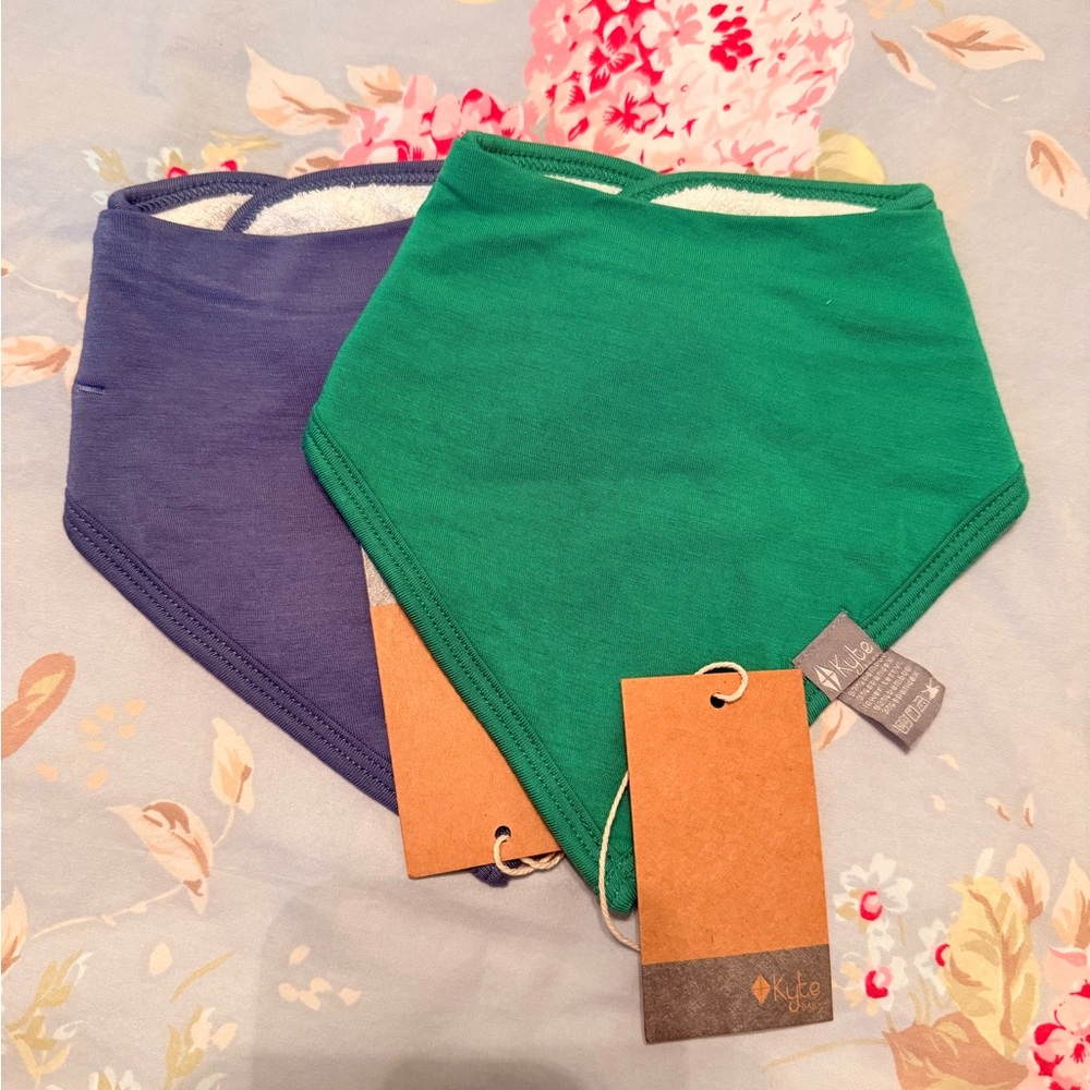 Kite Baby Green and Blue Bandana Bibs